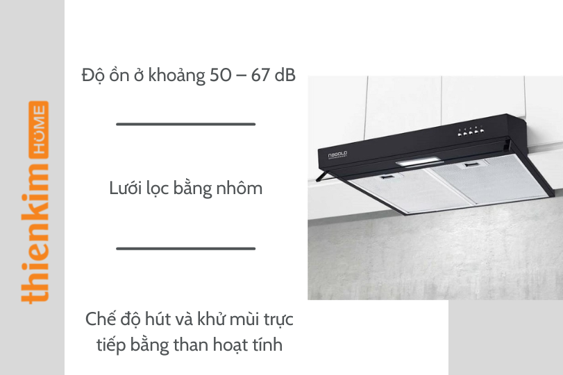 Máy hút mùi Hafele Nagold NC-H7011BB 538.80.084 độ ồn
